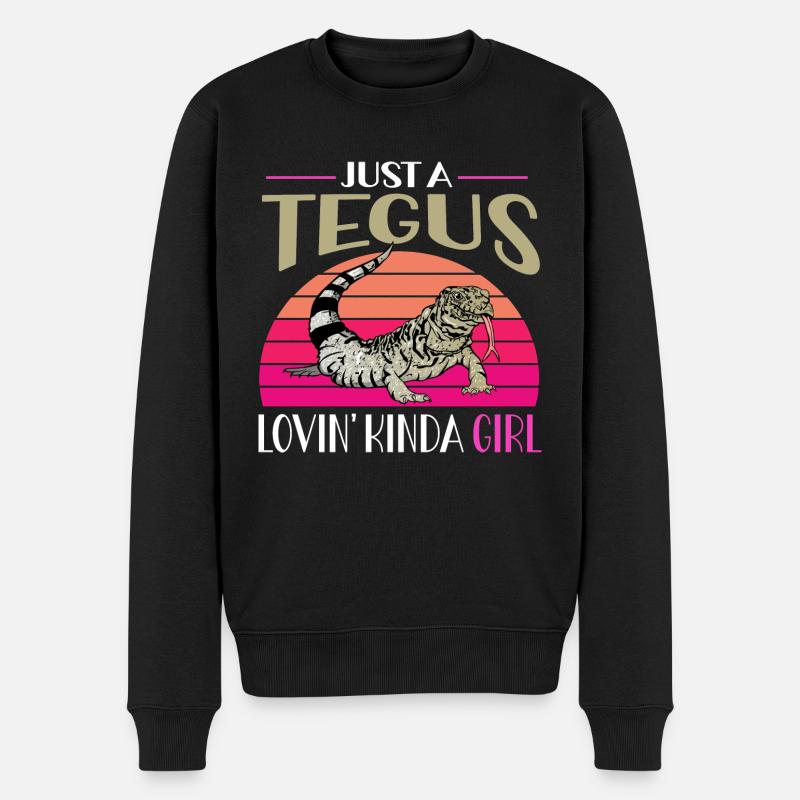 Lézard Tegu Herpétologiste - Pull Premium bio Homme - noir