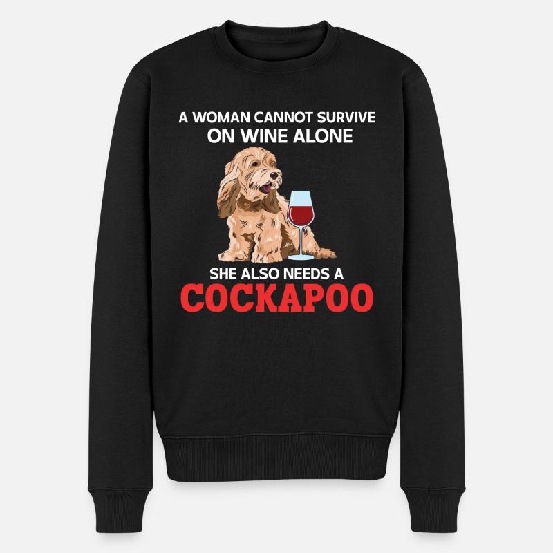 Cockapoo Hund - Männer Premium Bio Pullover - Schwarz