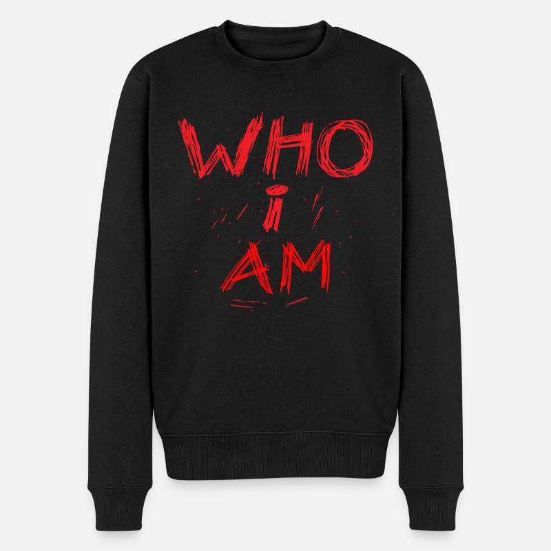 Qui je suis - Pull Premium bio Homme - noir