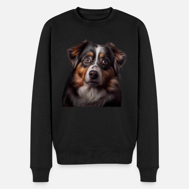Süßer Australian Shepherd Geschenk für - Männer Premium Bio Pullover - Schwarz