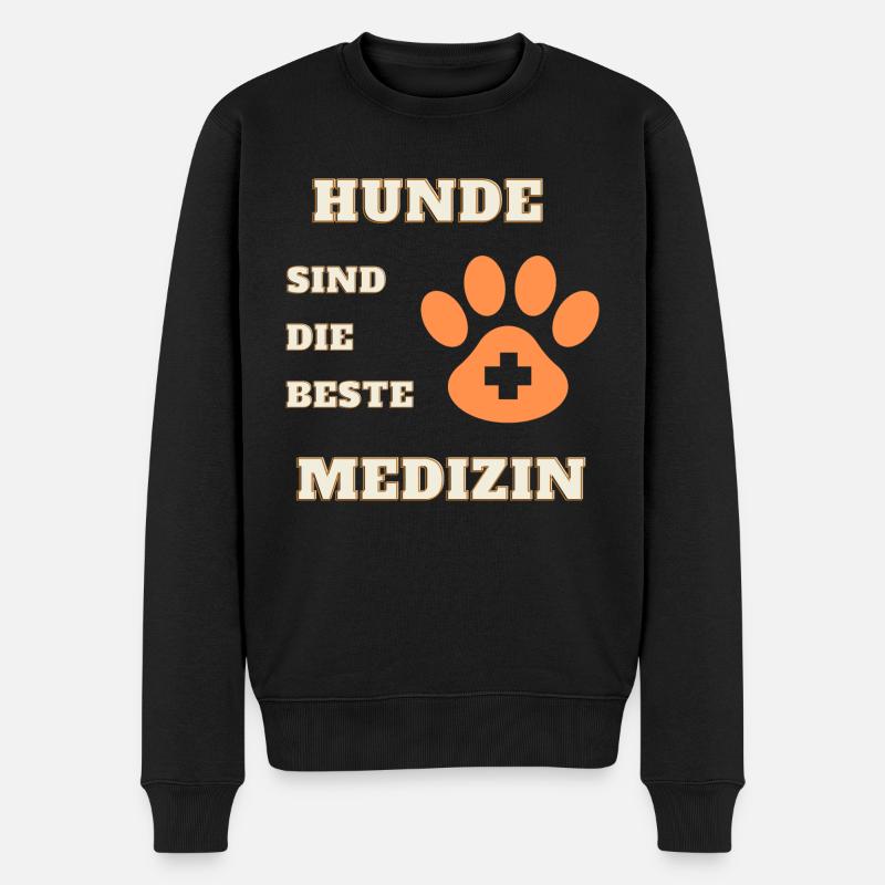 Hundespruch - Männer Premium Bio Pullover - Schwarz