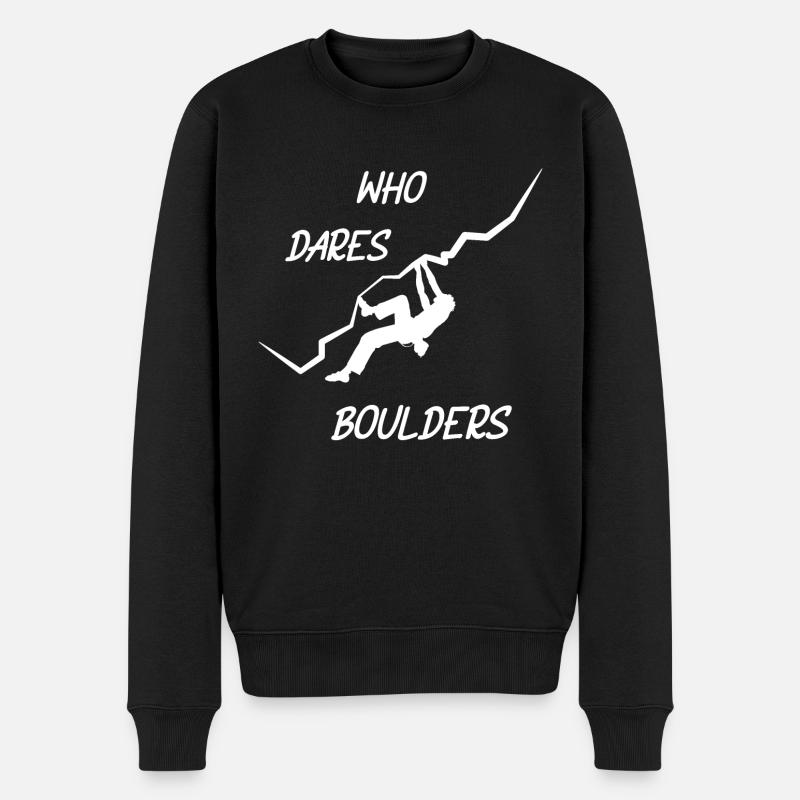 Qui ose, Rochers - Pull Premium bio Homme - noir