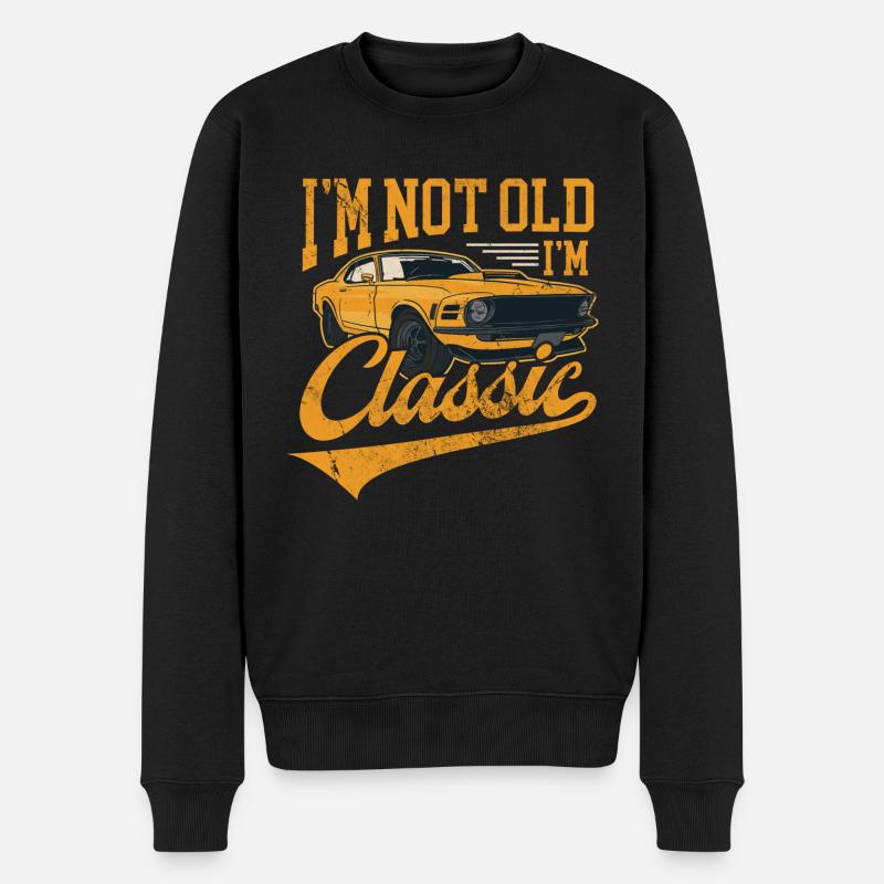 I'm not old Iam classic - Männer Premium Bio Pullover - Schwarz