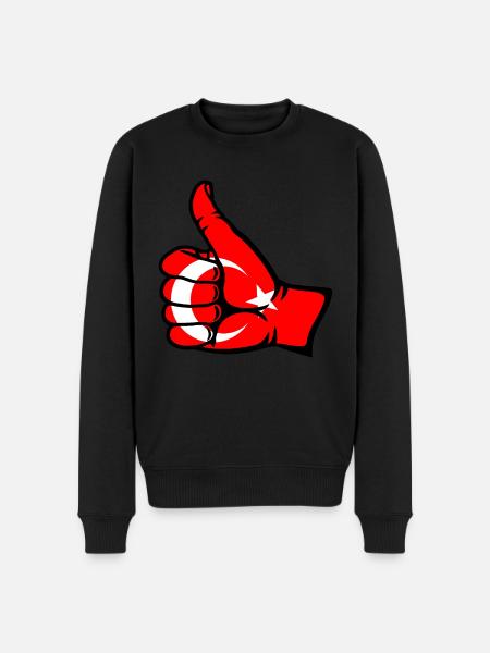 Turkey Flag All Clear Icon - Men's Premium Organic Jumper - black