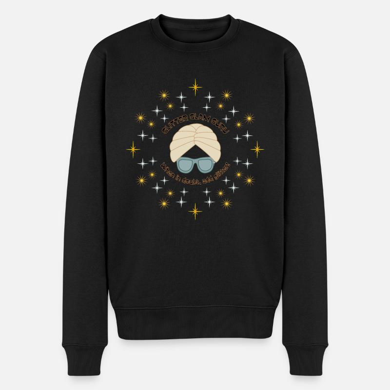 Glitter Glam Guru - Männer Premium Bio Pullover - Schwarz