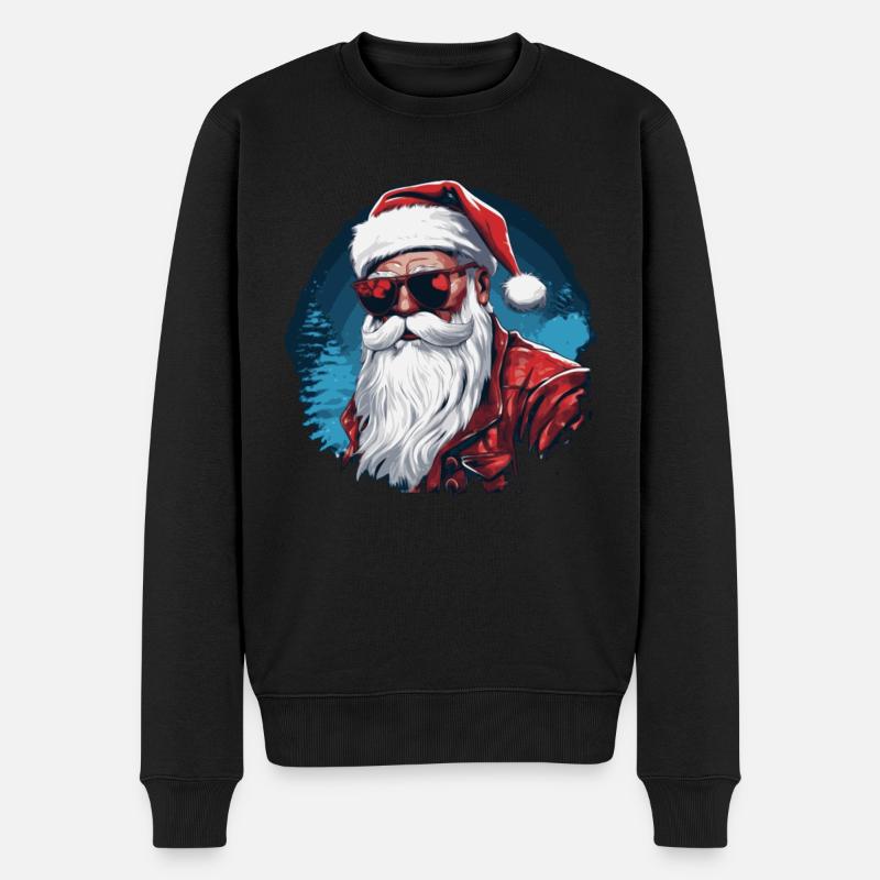 Frohe Weihnachten - Männer Premium Bio Pullover - Schwarz