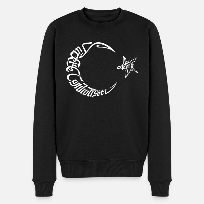 Türkiye Atatürk Türkei - Männer Premium Bio Pullover - Schwarz