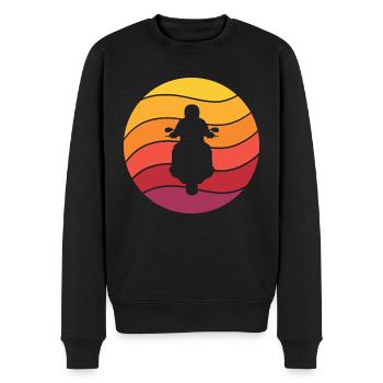 Motocycliste Retro Style Vintage - Pull Premium bio Homme - noir - Devant - Nico (187cm)