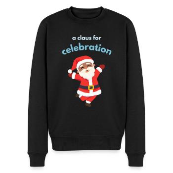 A claus for celebration - Männer Premium Bio Pullover - Schwarz - Vorne - Nico (187cm)