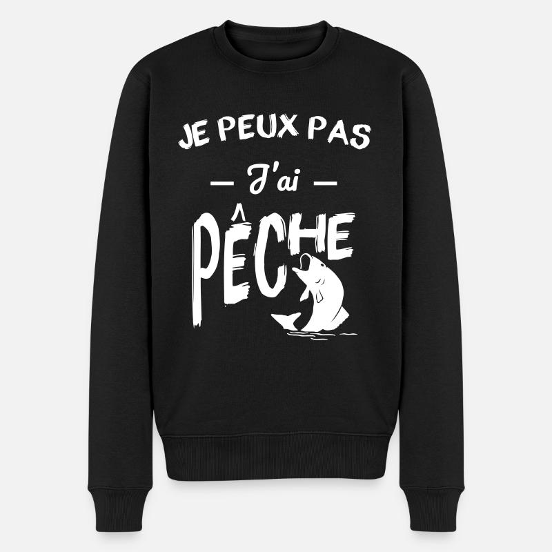 Je peux pas j'ai pêche - Pull Premium bio Homme - noir