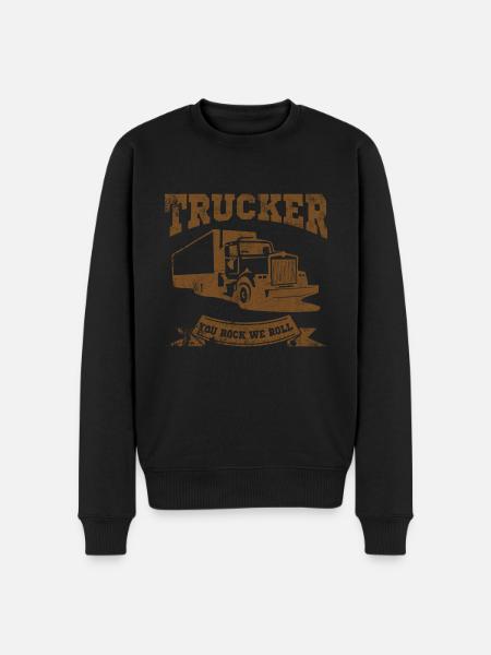 Trucker Gift Kierowca ciężarówki - Ekologiczna męska bluza Premium - czarny