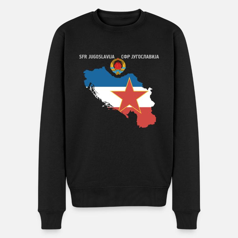 Yugoslavia SFRJ Jugo Kosovo Geschenk Tito - Männer Premium Bio Pullover - Schwarz