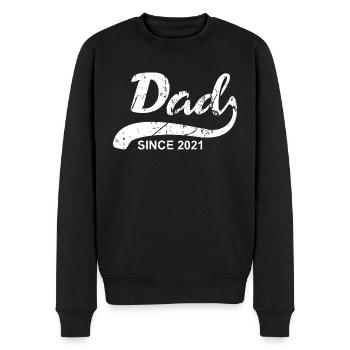 Fête des pères Papa Cadeau Paternité Papa Since 2021 - Pull Premium bio Homme - noir - Devant - Nico (187cm)