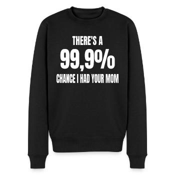 Hommes Sarcasme Ironie Humour Noir Fun - Pull Premium bio Homme - noir - Devant - Nico (187cm)