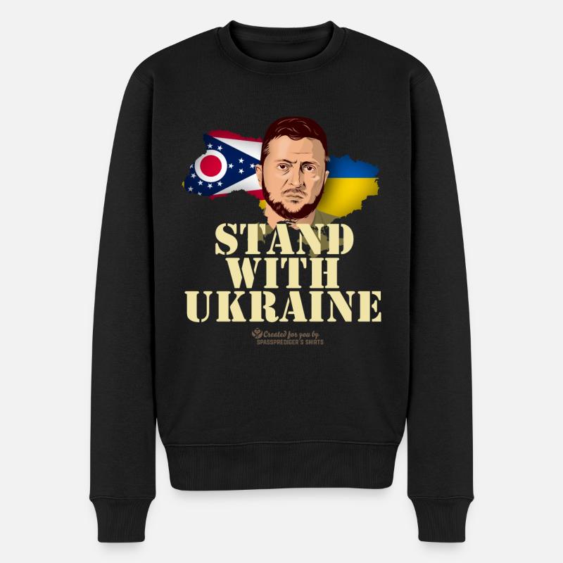 Ukraine Ohio - Männer Premium Bio Pullover - Schwarz