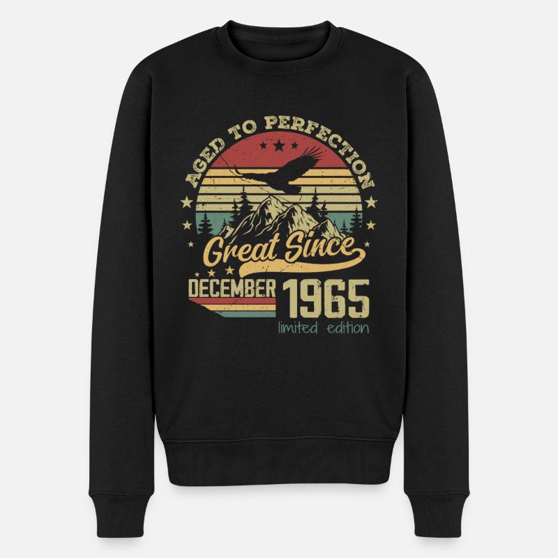 59 Jahre alt Bis zur Perfektion gealtert geboren: Dezember 1965 - Männer Premium Bio Pullover - Schwarz