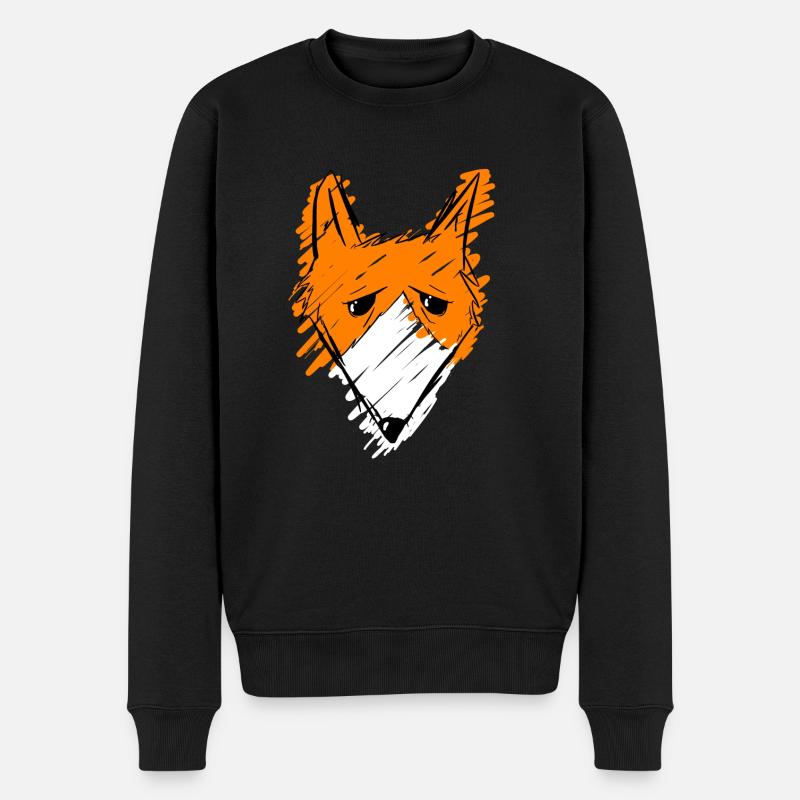 Tête de renard - Pull Premium bio Homme - noir
