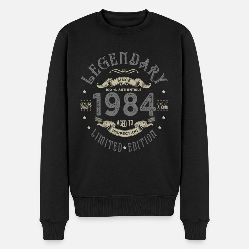 1984 Anniversaire legendary Né 1984 - Pull Premium bio Homme - noir