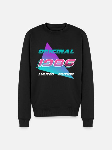Édition limitée fête d’anniversaire Vintage 1986 - Pull Premium bio Homme - noir