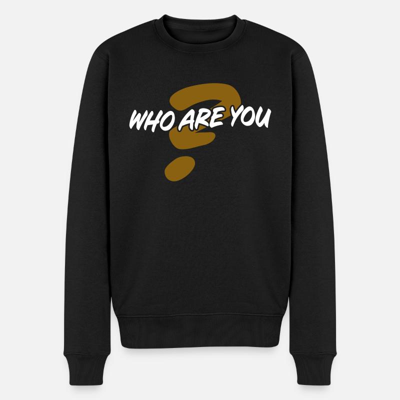 Qui êtes vous - Pull Premium bio Homme - noir