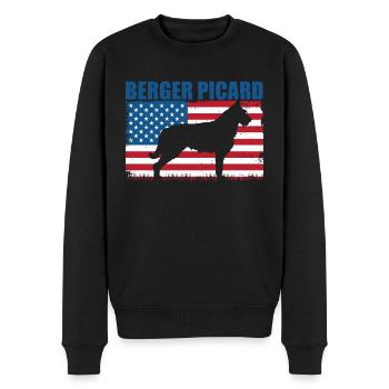 Berger de Picardie - Berger Picard - Männer Premium Bio Pullover - Schwarz - Vorne - Nico (187cm)