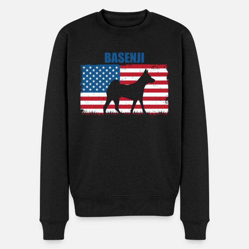 Basenji - Männer Premium Bio Pullover - Schwarz