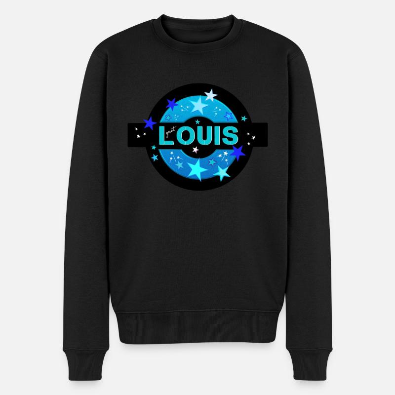 Louis Geburtstag Louis - Männer Premium Bio Pullover - Schwarz