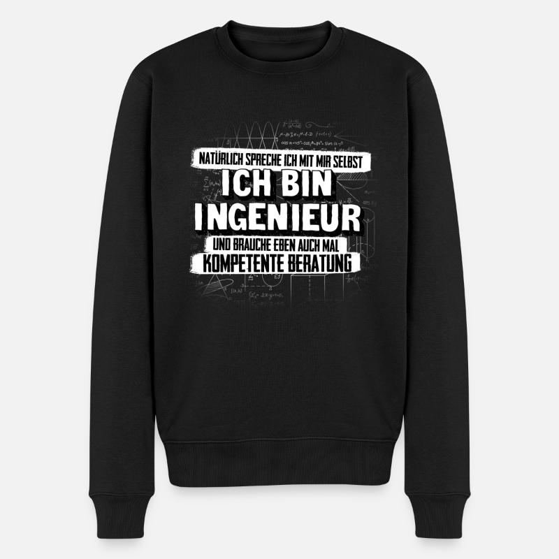 Ingenieur kompetente Beratung - Männer Premium Bio Pullover - Schwarz