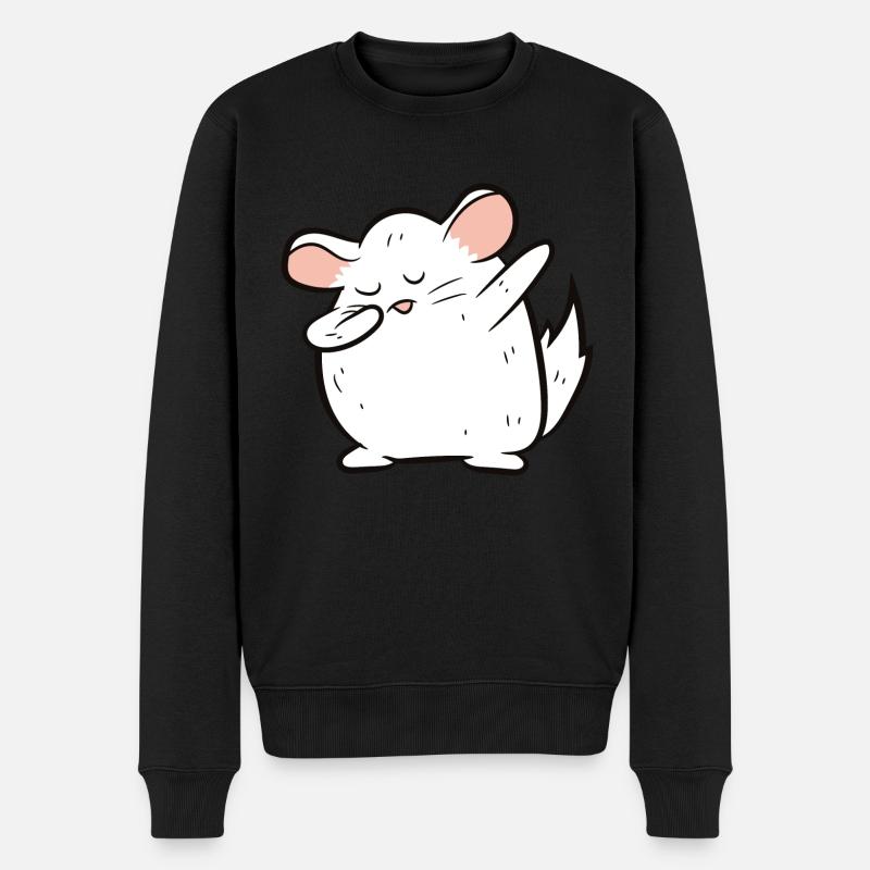 Chinchilla - Tamponnez, dab, dabbing, dansez - Pull Premium bio Homme - noir