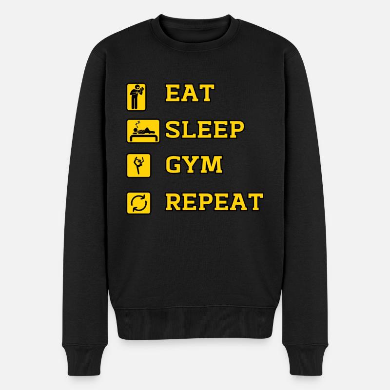 Eat Gym Repeat - Pull Premium bio Homme - noir