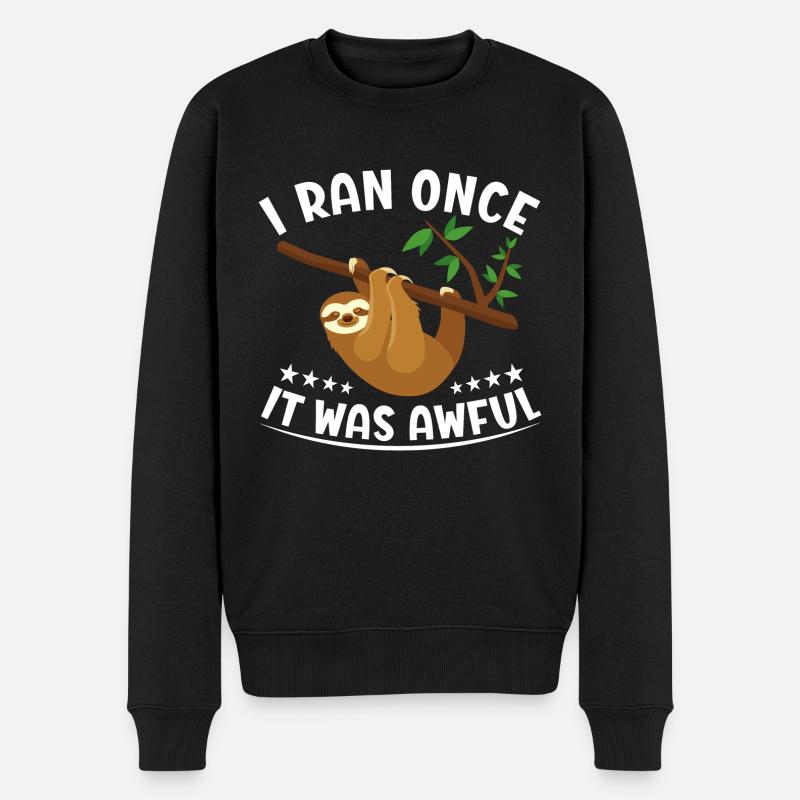 Sarkastischer Läufer Spruch Laufen Lustig - Männer Premium Bio Pullover - Schwarz