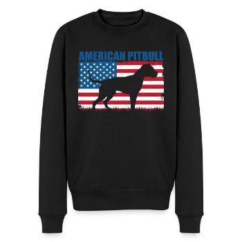 American Pit Bull Terrier - Pull Premium bio Homme - noir - Devant - Nico (187cm)