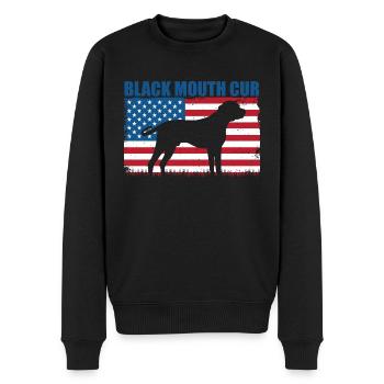 Black Mouth Cur - Men's Premium Organic Jumper - black - Front - Nico (187cm)