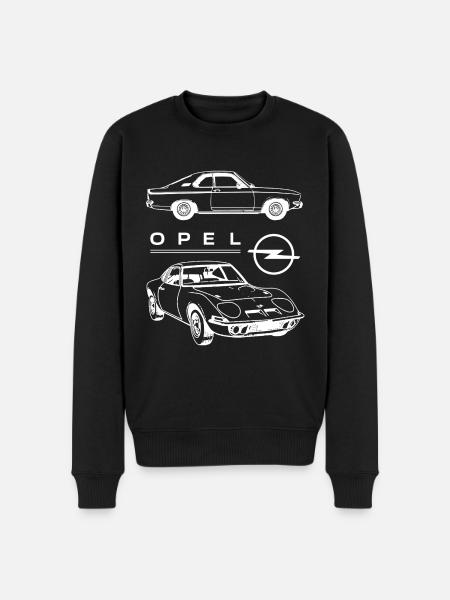 Opel Manta og Opel GT Design med logo - Premium økologisk genser for menn - svart