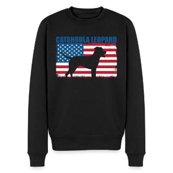 Louisiana Catahoula Leopard Dog - Männer Premium Bio Pullover - Schwarz - Vorne - Nico (187cm)