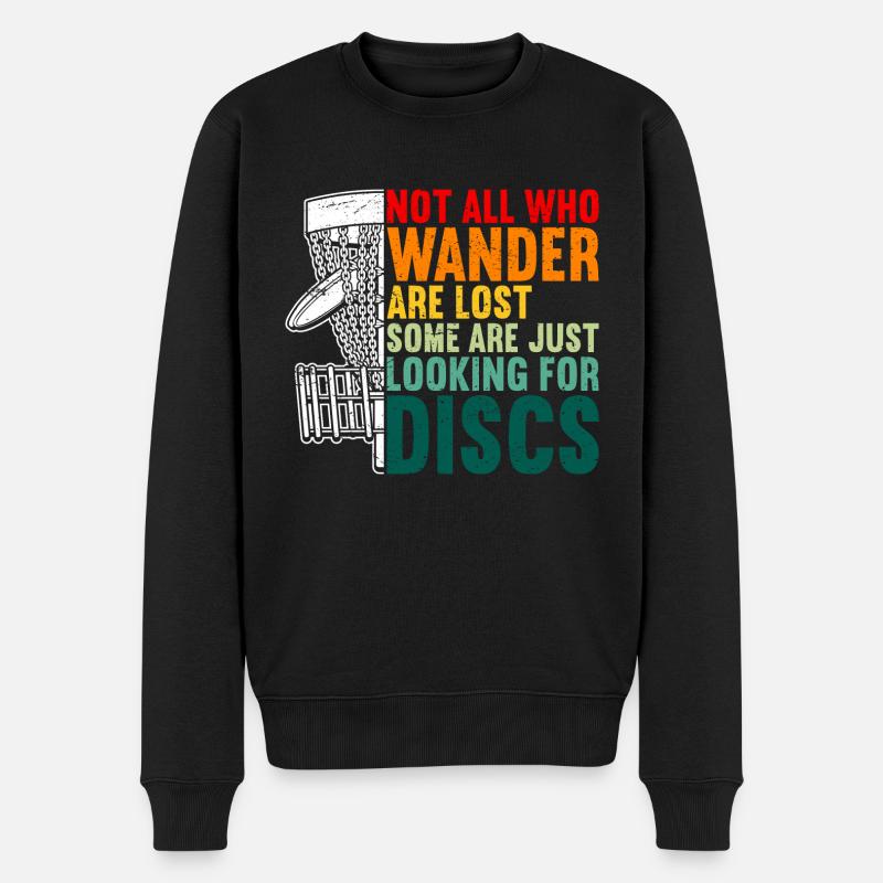 Disc Golf Disc Golfing - Økologisk premium-sweatshirt til mænd - sort