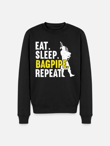 Bagpipe Bagpiper Bagpipes - Men's Premium Organic Jumper - black