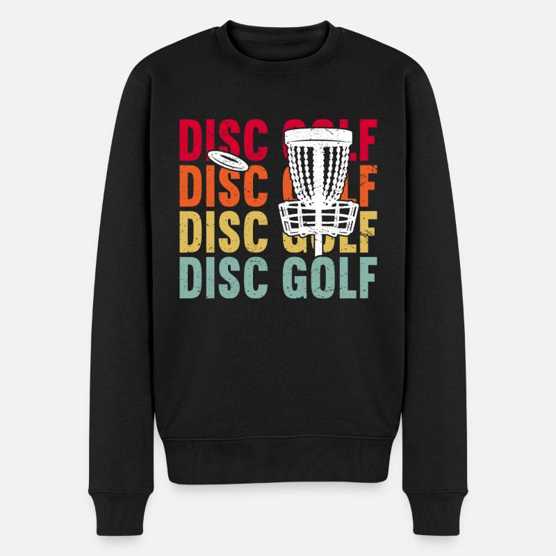 Disc Golf - Männer Premium Bio Pullover - Schwarz