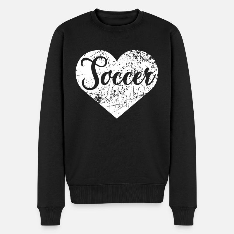 Coeur de football - Pull Premium bio Homme - noir
