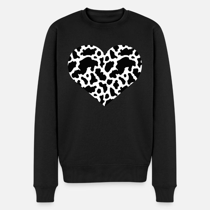 Cœur de vache - Pull Premium bio Homme - noir