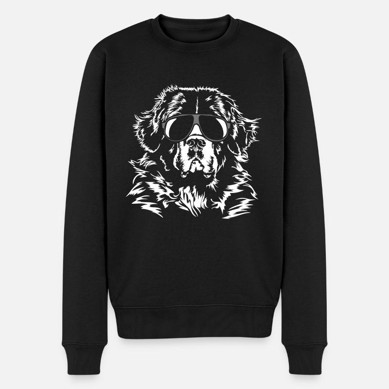 LANDSEER cool Wilsigns Hund Hunde Geschenkidee fun - Männer Premium Bio Pullover - Schwarz