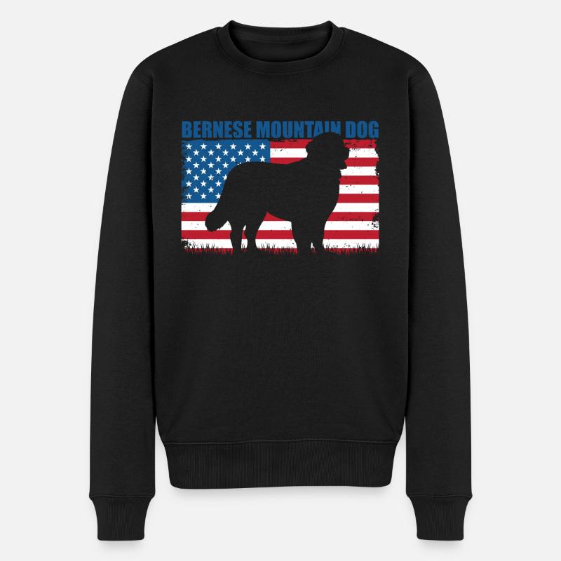 Berner Sennenhund - Männer Premium Bio Pullover - Schwarz
