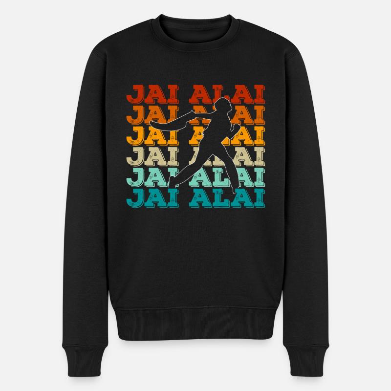 Jai Alai - Männer Premium Bio Pullover - Schwarz