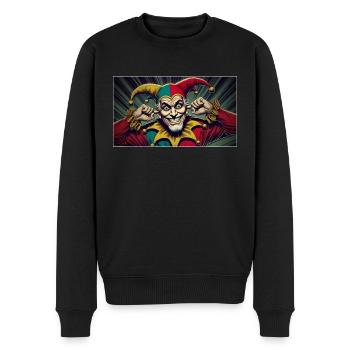 Mad Jester - Men's Premium Organic Jumper - black - Front - Nico (187cm)