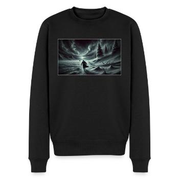 Ice Hike - Men's Premium Organic Jumper - black - Front - Nico (187cm)