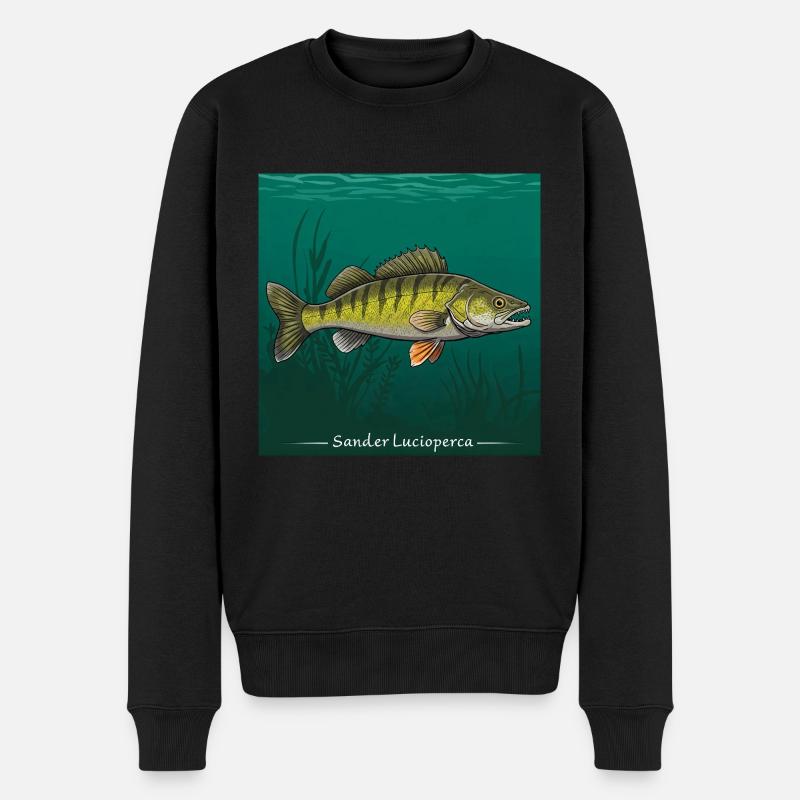 Zander Pêche Pêche Poissons Prédateurs - Pull Premium bio Homme - noir