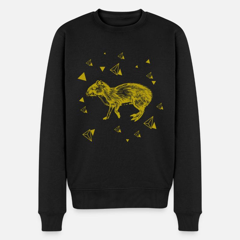 Ratte - Nagetier - Männer Premium Bio Pullover - Schwarz