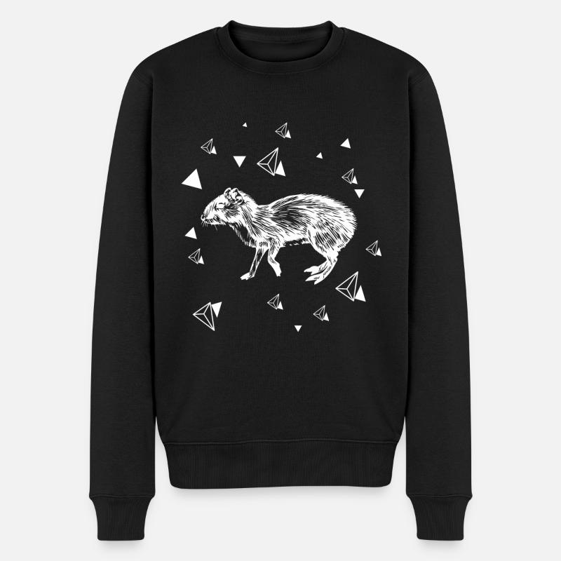 Ratte - Nagetier - Männer Premium Bio Pullover - Schwarz