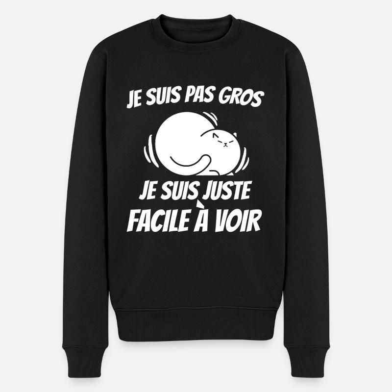 facile à voir - Pull Premium bio Homme - noir
