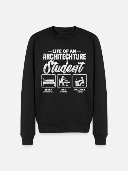 Architecte Student - Pull Premium bio Homme - noir